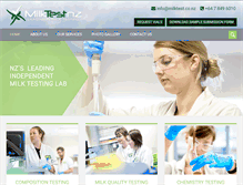 Tablet Screenshot of milktest.co.nz